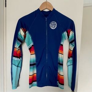 Rip Curl NEW Women’s Long Sleeve Full- Zip Through Rash guard Size small